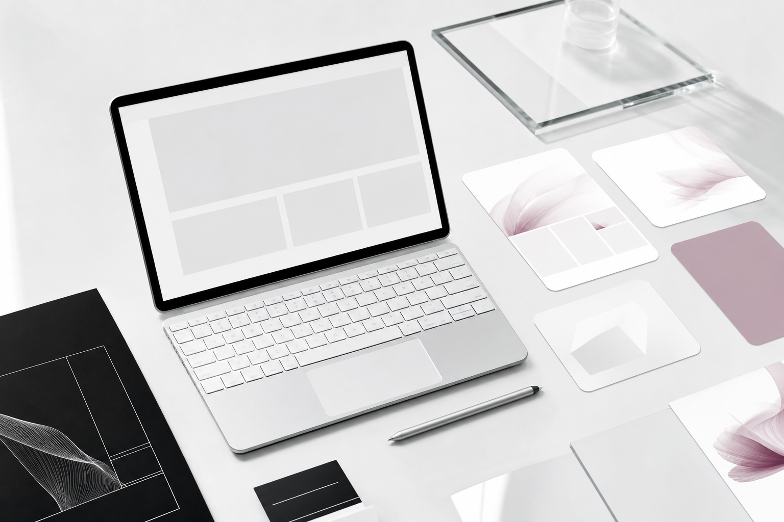 Website and social media screen mockup
